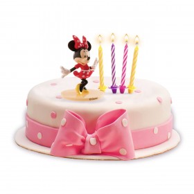 Комплект Мини Маус топер за торта и свещи Комплект Мини Маус топер за торта и свещи